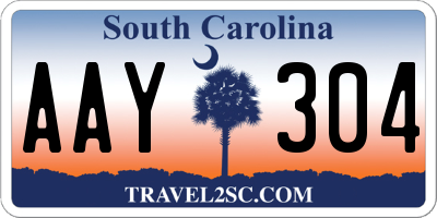 SC license plate AAY304