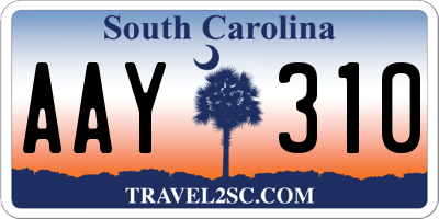SC license plate AAY310