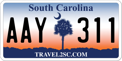 SC license plate AAY311
