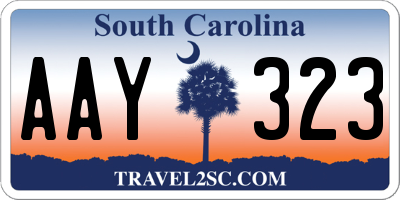 SC license plate AAY323