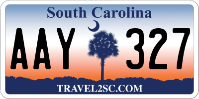 SC license plate AAY327
