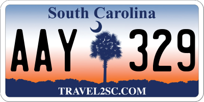 SC license plate AAY329