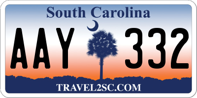 SC license plate AAY332