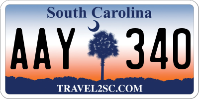 SC license plate AAY340