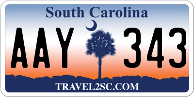 SC license plate AAY343