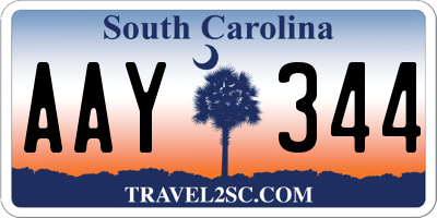 SC license plate AAY344