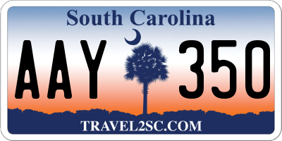 SC license plate AAY350