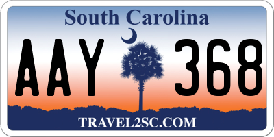 SC license plate AAY368
