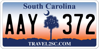 SC license plate AAY372