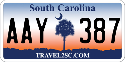 SC license plate AAY387