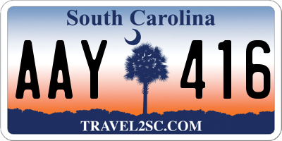 SC license plate AAY416