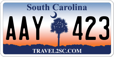 SC license plate AAY423