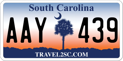 SC license plate AAY439