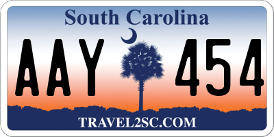 SC license plate AAY454