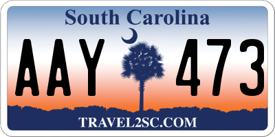 SC license plate AAY473