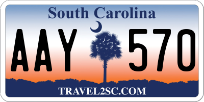 SC license plate AAY570