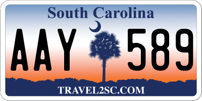 SC license plate AAY589
