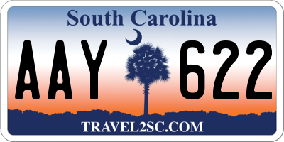 SC license plate AAY622