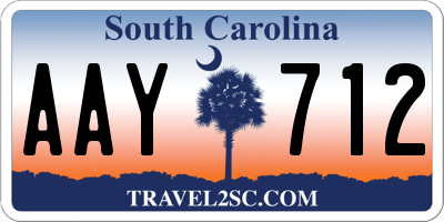 SC license plate AAY712