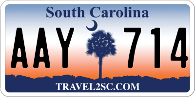 SC license plate AAY714