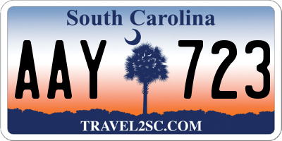SC license plate AAY723