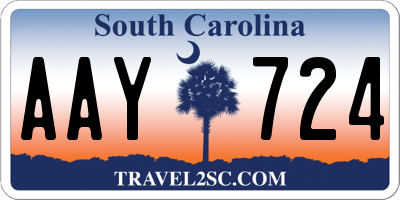 SC license plate AAY724