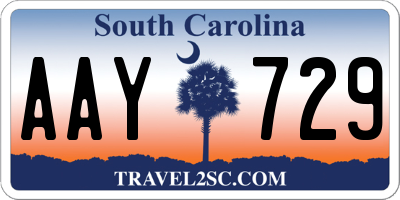 SC license plate AAY729