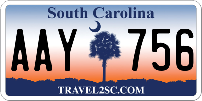 SC license plate AAY756