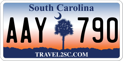 SC license plate AAY790