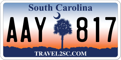 SC license plate AAY817