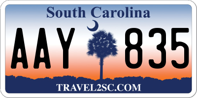 SC license plate AAY835