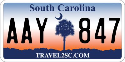 SC license plate AAY847