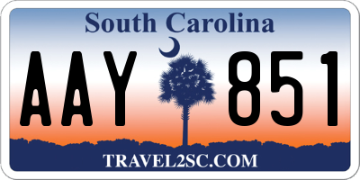 SC license plate AAY851
