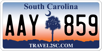 SC license plate AAY859