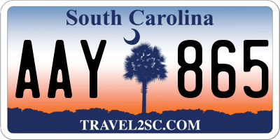 SC license plate AAY865