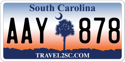 SC license plate AAY878