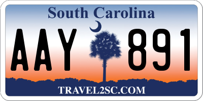 SC license plate AAY891