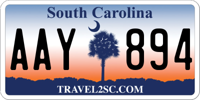 SC license plate AAY894