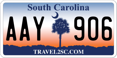 SC license plate AAY906