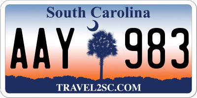 SC license plate AAY983
