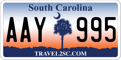 SC license plate AAY995