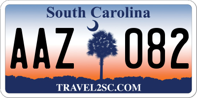 SC license plate AAZ082