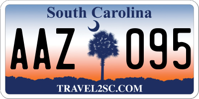 SC license plate AAZ095