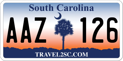 SC license plate AAZ126