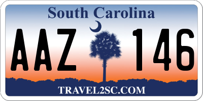 SC license plate AAZ146