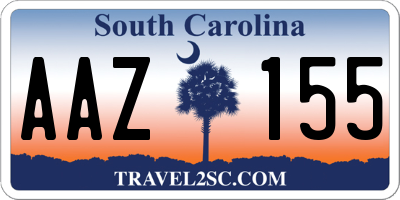 SC license plate AAZ155