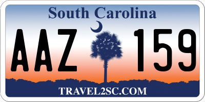 SC license plate AAZ159
