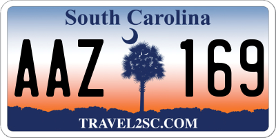 SC license plate AAZ169