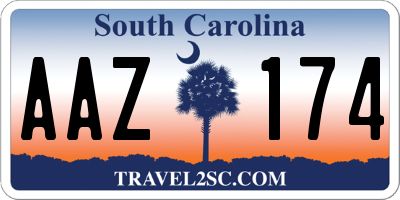SC license plate AAZ174