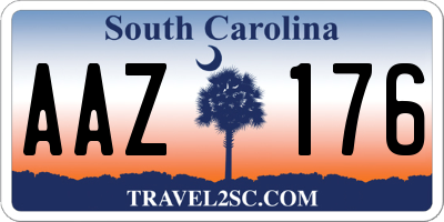 SC license plate AAZ176